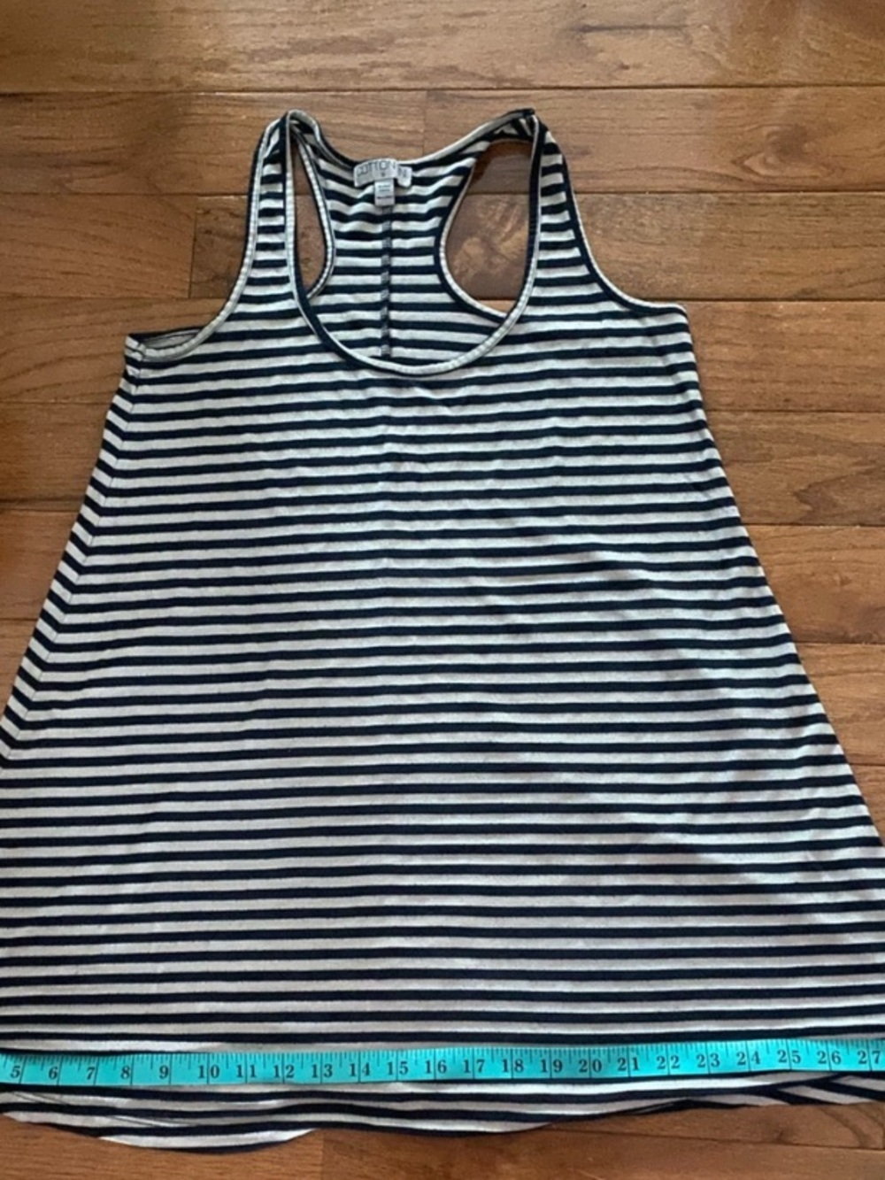Cotton On Striped Racerback Swing Dress Black White Trapeze Tank Dress Size S - Picture 8 of 8